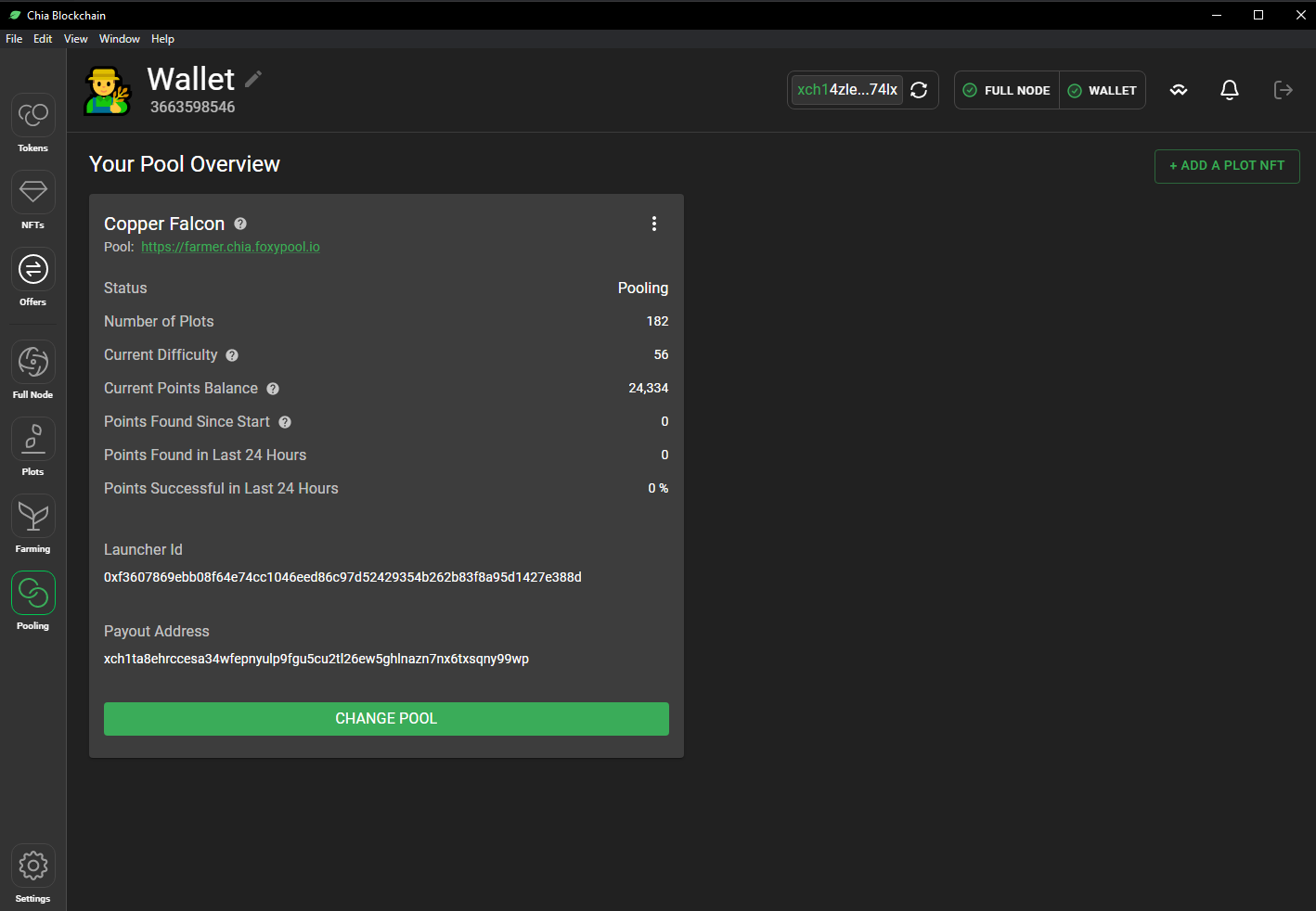 Plots farming PlotNFT